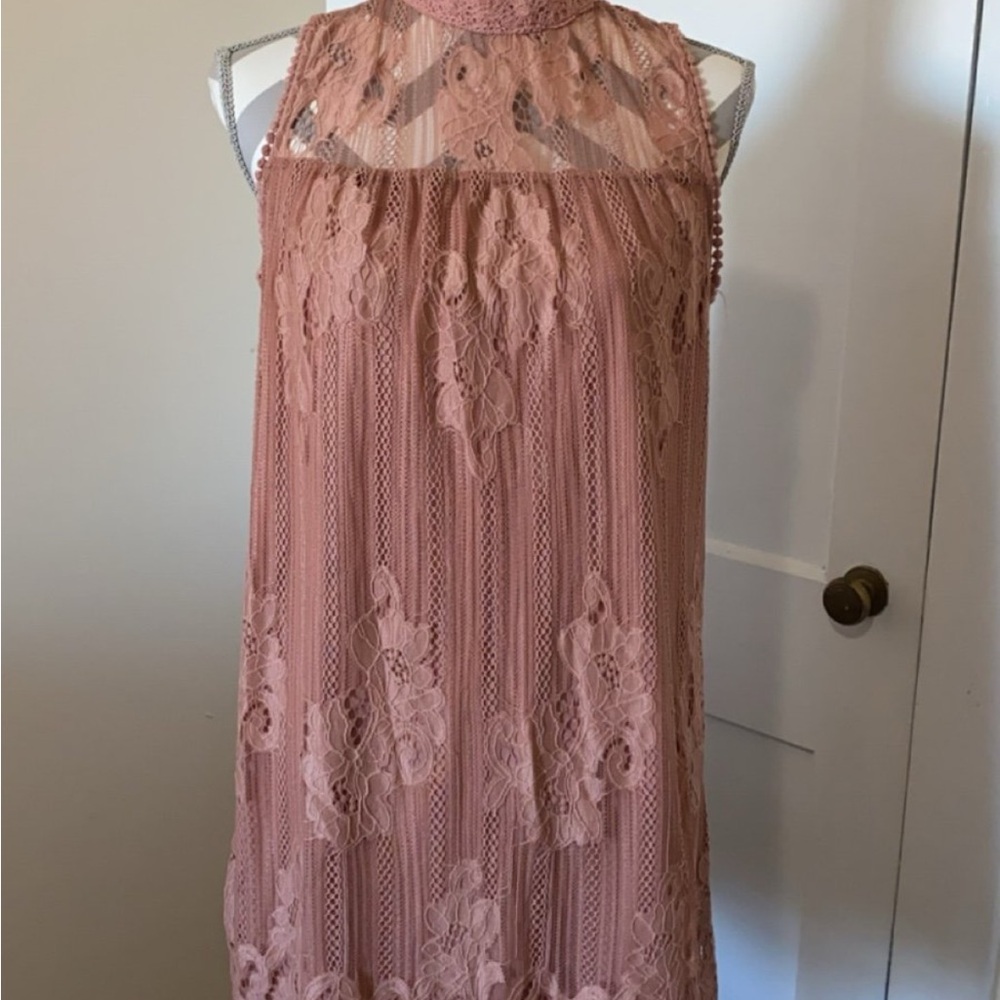 xhilaration pink lace dress
